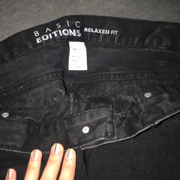 Black faded jeans men’s - Picture 3 of 4